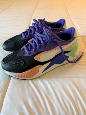 Puma Multicolor Running Sneakers - Purple, Black, Peach, Mint